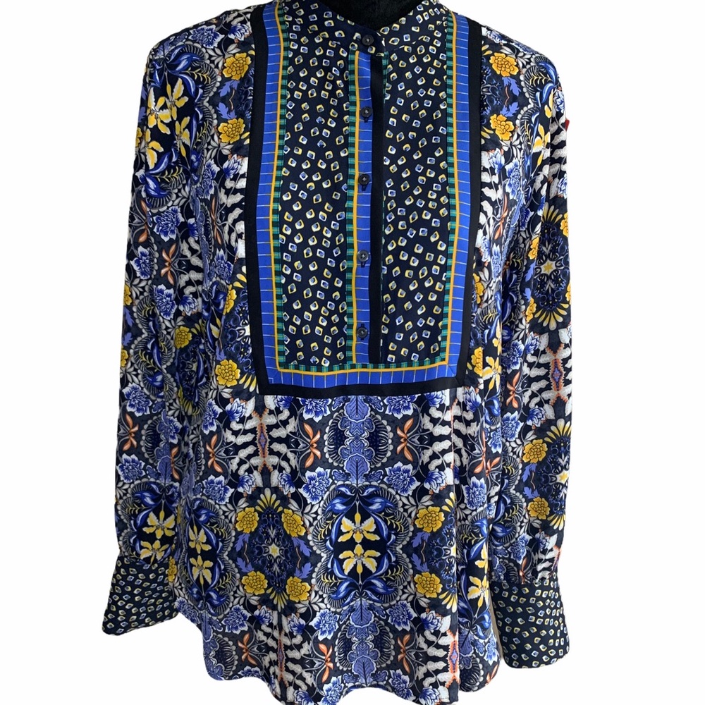 LOFT Mixed Print Floral Blouse